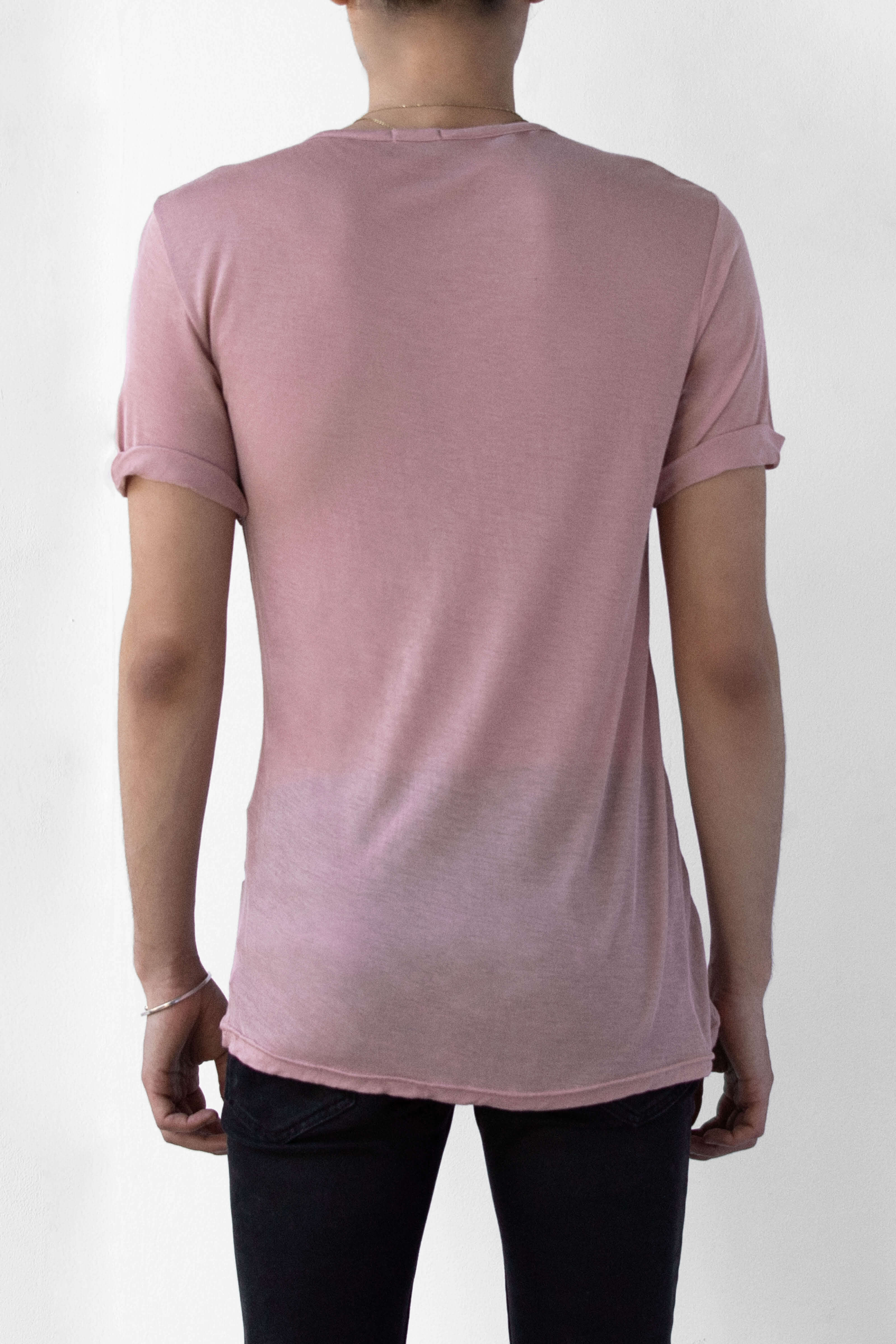 BEAU AIR BUTTON UP TEE - ROSE
