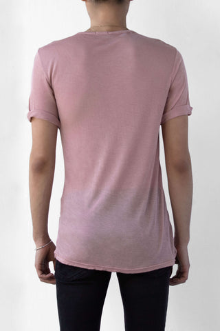 BEAU AIR BUTTON UP TEE - ROSE